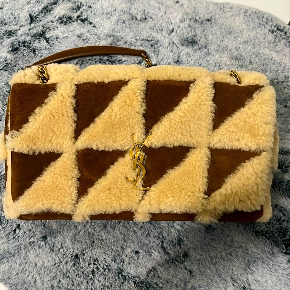 Ysl medium Jaime shearling bag.